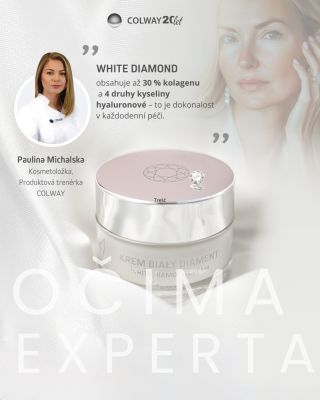 Plné SPEKTRUM hydratace v 50 ml 🔥 WHITE DIAMOND CREAM obsahuje 4 druhy kyseliny hyaluronové a kolagen. Celá receptura byla...